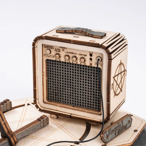 3D Ahşap Puzzle Elektro Gitar